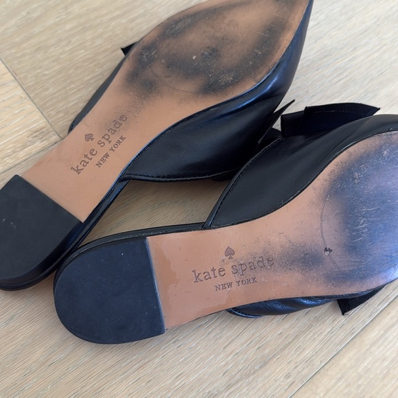 Kate Spade Black Leather Mules w/ Bow Women's 5 - Picture 5 of 5